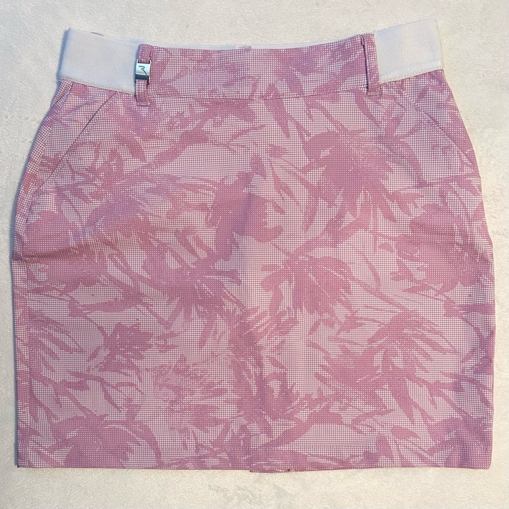 Chervo Aurore Golf Mini Skirt XXS 2 Pink & White Skort Floral Tropical Pockets